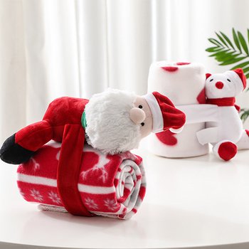 滌綸毛毯-聖誕老人.雪人造型-聖誕節禮品_3